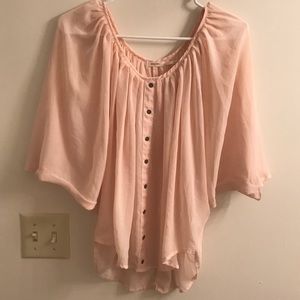 Poetry Pink Batwing Blouse